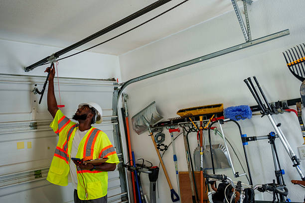 Professional Garage Door Panel Replacement technician working in Perquimans County County, NC